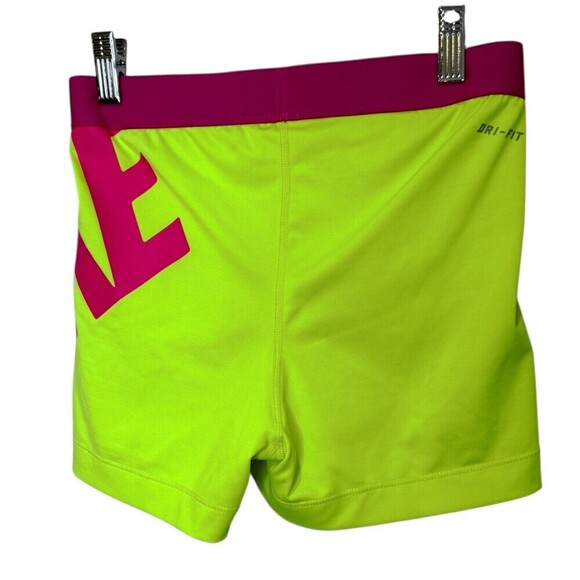 Nike PRO Shorts Size Medium Neon Green Pink Compression Running Track XC - Picture 4 of 7